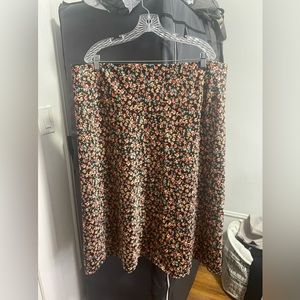 Loft plus size floral slip skirt